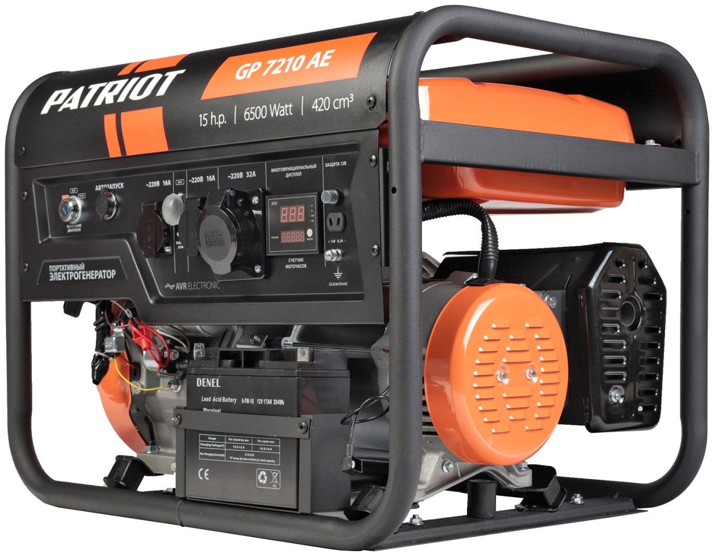 Электростанция бензиновая Patriot 6 кВт 1 (220 В), GP 7210 AE
