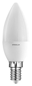 Ergolux 7W Е14, светодиодная, холодный белый купить,NaN