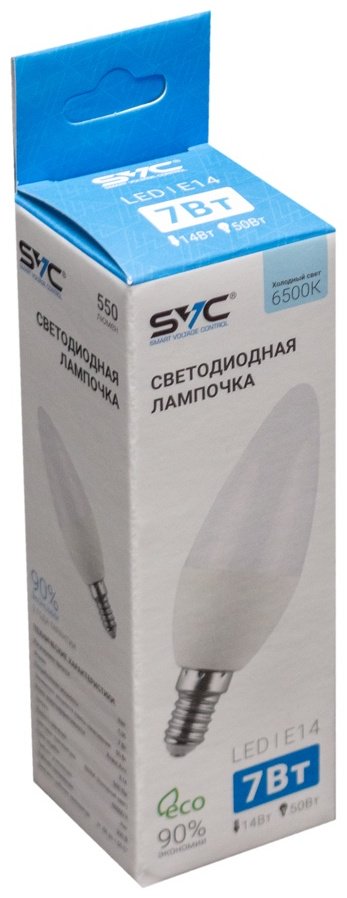 SVC 7W Е14, светодиодная, холодный белый купить,NaN