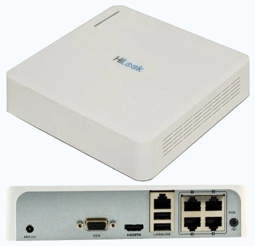 Видеорегистратор HiLook NVR (сетевой) NVR-104H-D/4P