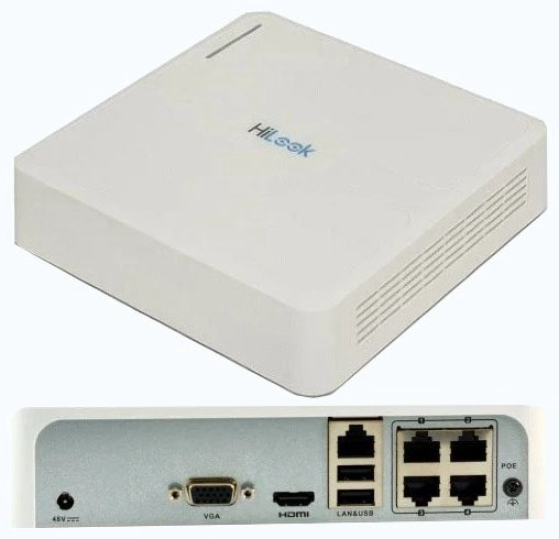 Видеорегистратор HiLook NVR (сетевой) NVR-104H-D/4P