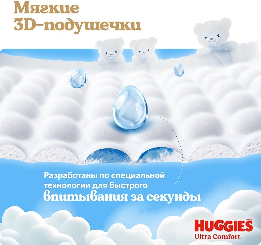 Подгузники Huggies Ultra Comfort 3, 21 шт купить,0
