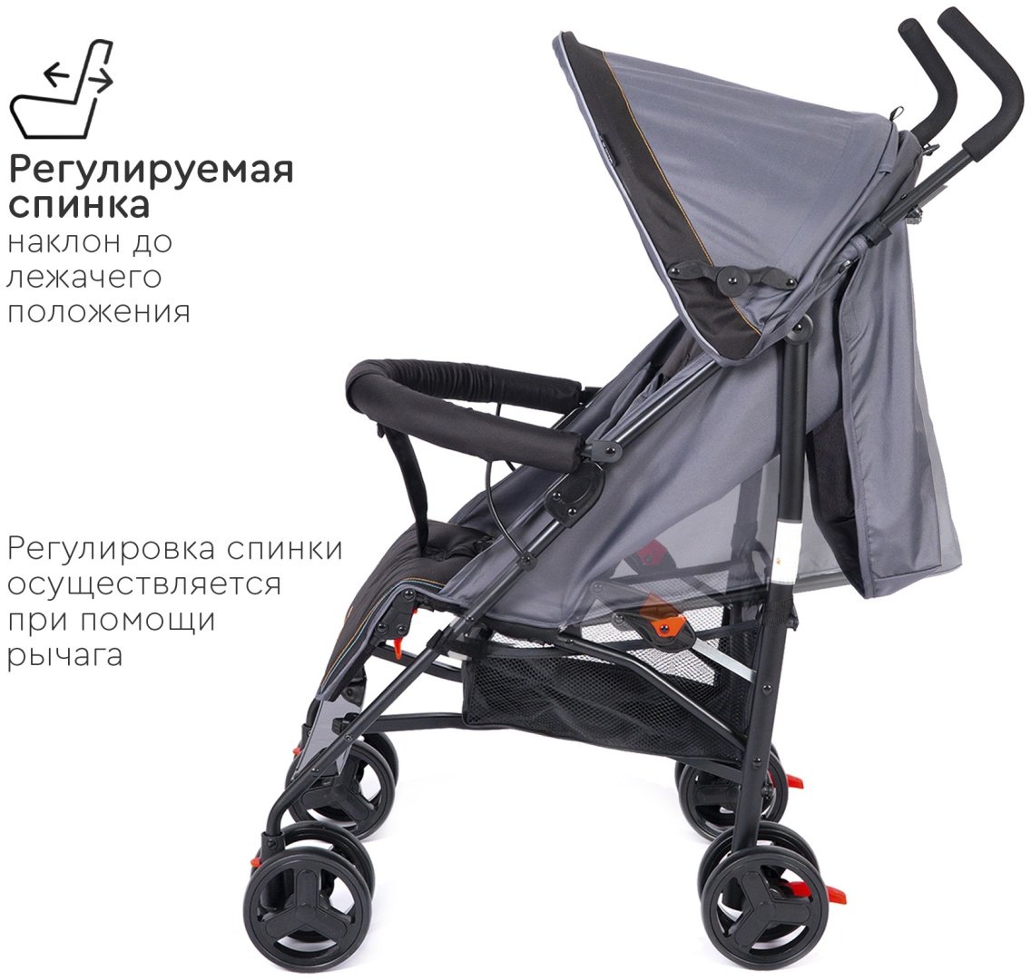 Коляска прогулочная TOMIX Kika HP-311, светло-серый - ForteMarket Коляска прогулочная TOMIX Kika HP-311, светло-серый купить,0