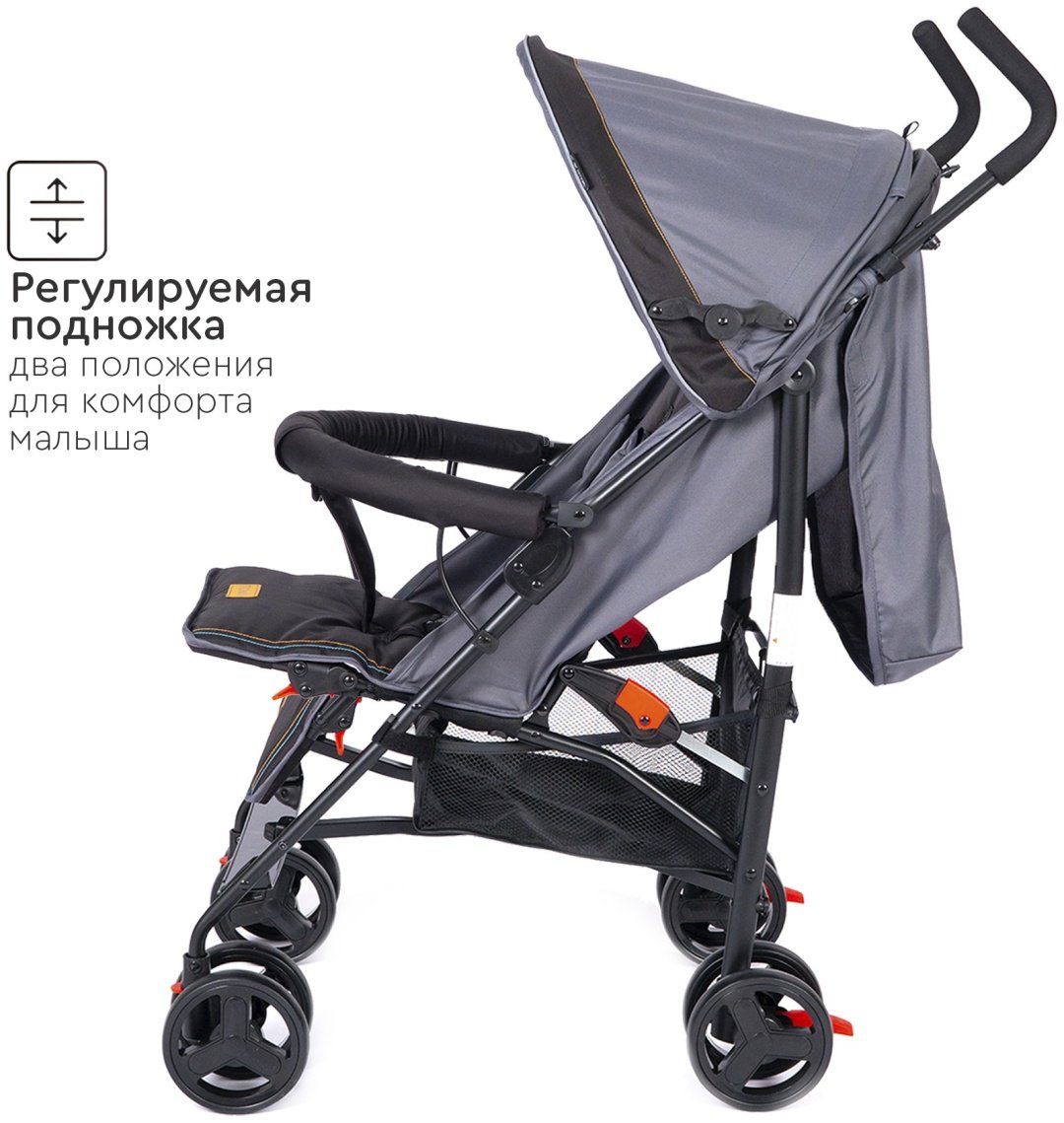 Коляска прогулочная TOMIX Kika HP-311, светло-серый - ForteMarket Коляска прогулочная TOMIX Kika HP-311, светло-серый купить,0