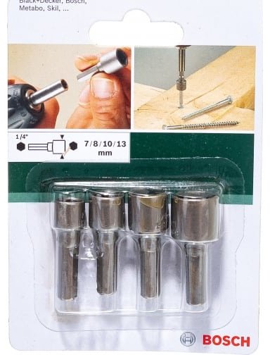 Bosch торцевая головка 1/4 2609255904 4 шт
