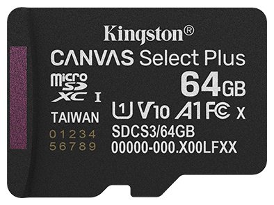 Карта памяти Kingston microSDXC SDCS3/64GBSP 64 Гб