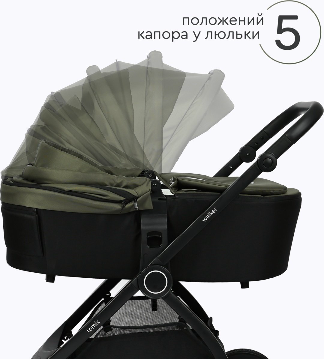 Коляска универсальная 2 в 1 TOMIX Walker, зеленый купить,NaN