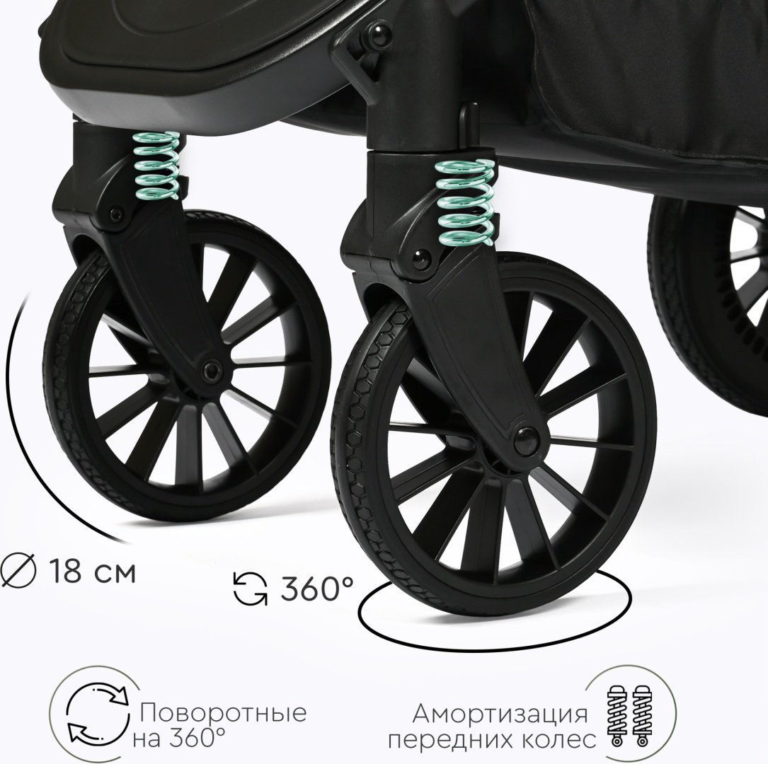 Коляска универсальная 2 в 1 TOMIX Walker, зеленый купить,NaN