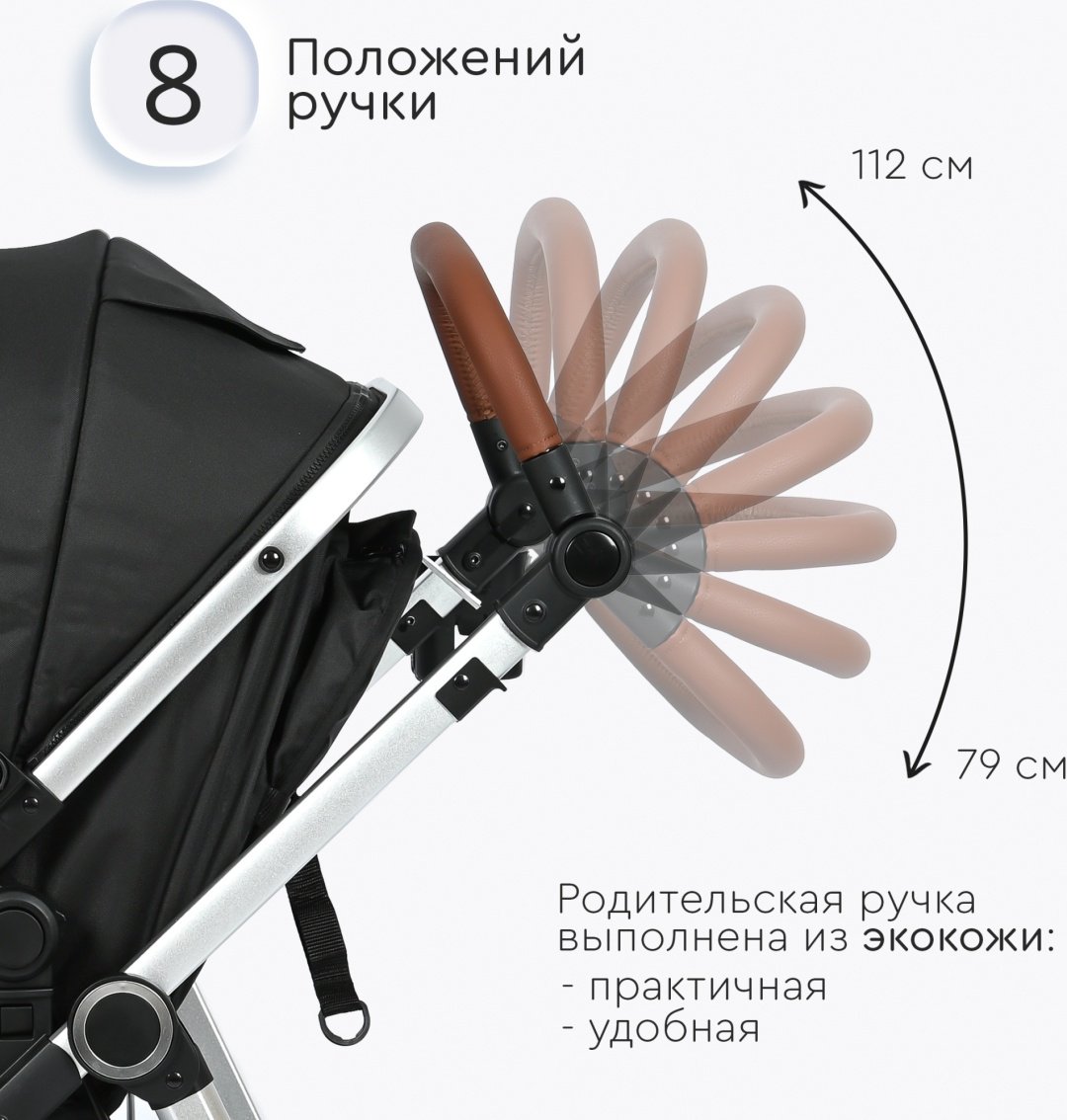 Коляска универсальная 3 в 1 TOMIX Sunny, черный купить,0