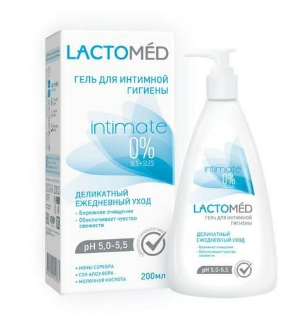 Гель для интимной гигиены Вертекс ЗАО Lactomed деликатный ежедневный уход 200мл