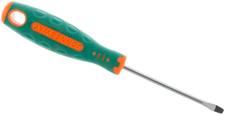 Отвертка стержневая шлицевая ANTI-SLIP GRIP, SL3.0х60 мм JONNESWAY D71S360 Green