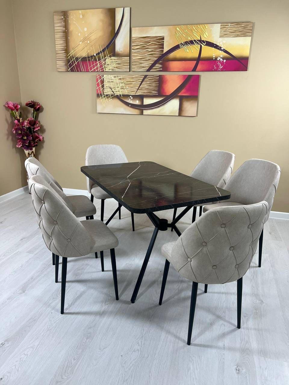 Стул Тамаша, 90x40x48 см, серый, коричневый 1 шт. купить,NaN