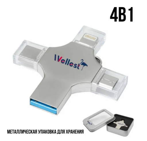 USB Flash карта Wellest WS3 1024 Гб серебристый