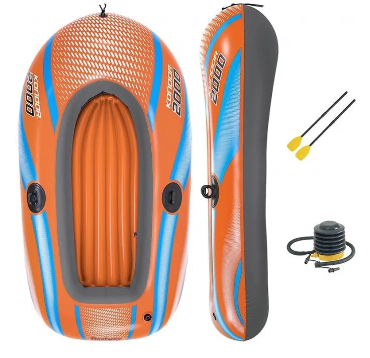 Надувная лодка Bestway Kondor 2000 Set 61142 оранжево-серая