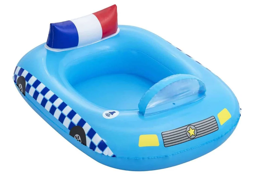 Надувная лодочка Bestway Funspeakers Police Car Baby 34153 синяя 