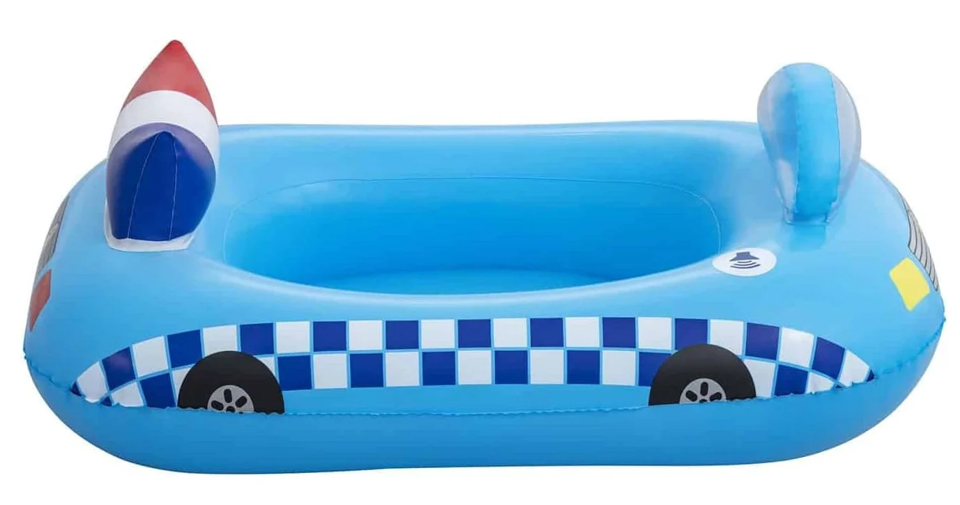 Надувная лодочка Bestway Funspeakers Police Car Baby 34153 синяя 