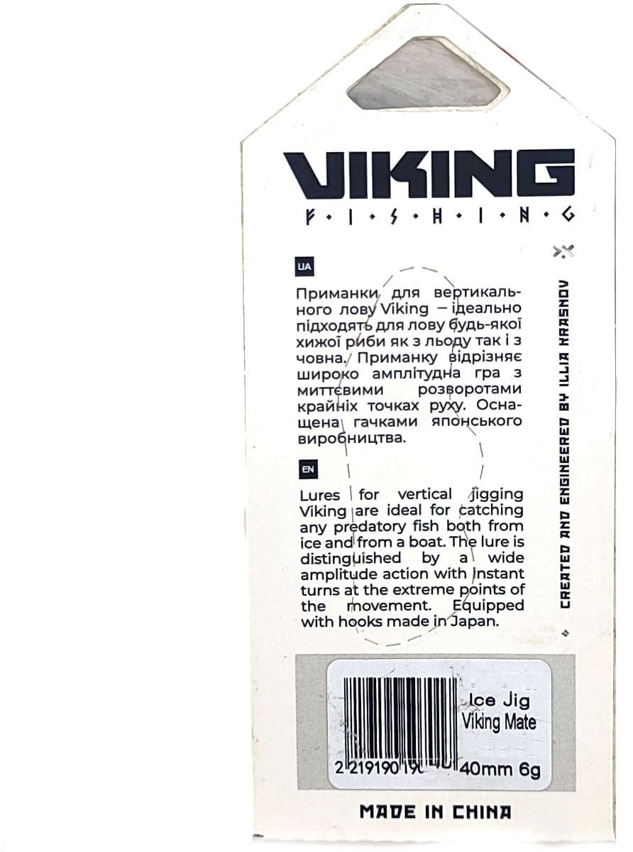 Балансир Viking Fishing Mate Ice Jig 50mm, 12g, Color 08 Candle Flame 1 шт купить,NaN