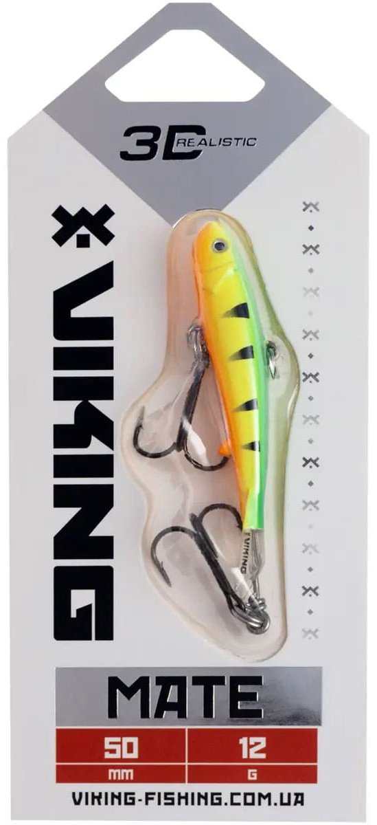 Балансир Viking Fishing Mate Ice Jig 50mm, 12g, Color 04 Fire Perch 1 шт купить,NaN