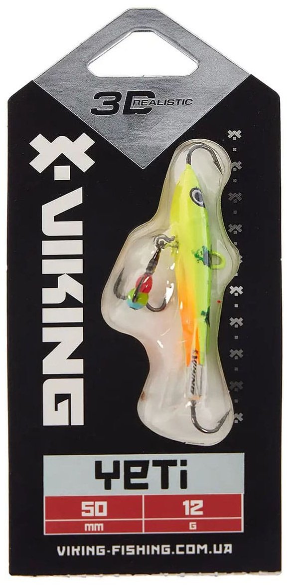 Балансир Viking Fishing Yeti Ice Jig 50mm 12g, Color 05 Acid 1 шт купить,NaN