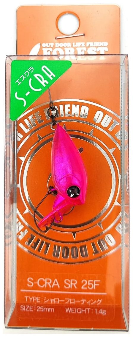 Воблер FOREST Forest S-CRA 25F 1 шт 25 мм Phantom Pink купить,NaN