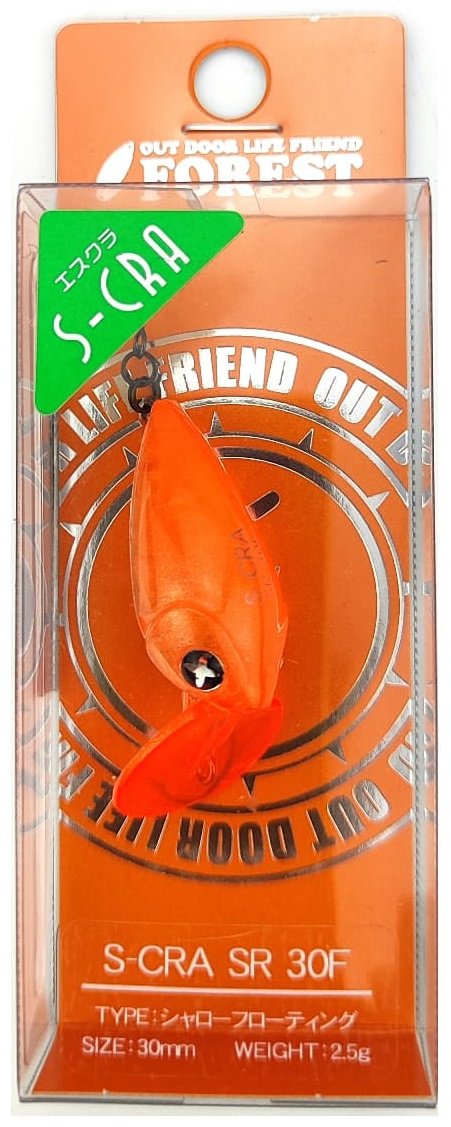 Воблер FOREST Forest S-CRA 30F 1 шт 30 мм Phantom Orange купить,NaN