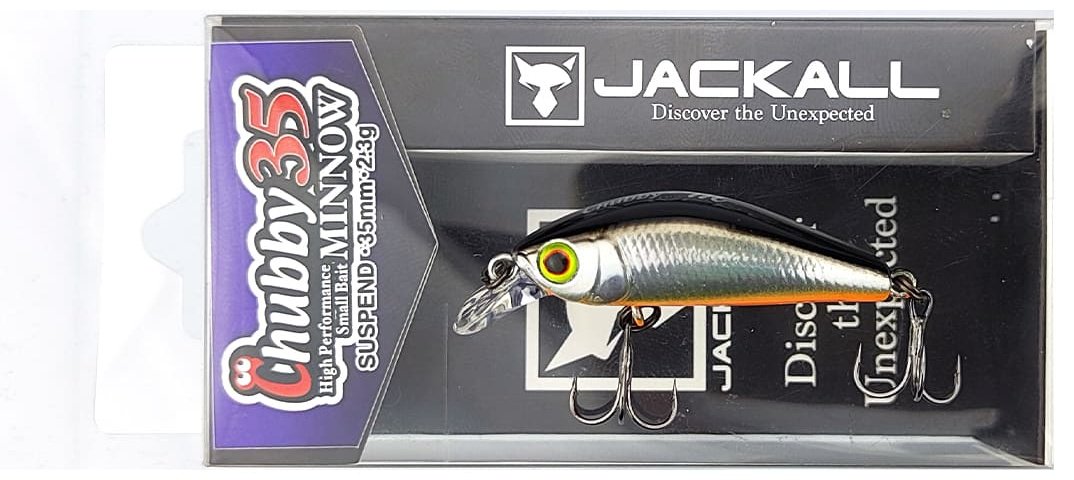 Воблер Jackall Jackall Chubby Minnow 35SP 35mm, 2.3g, Color Laser Silver & Black 1 шт купить,NaN