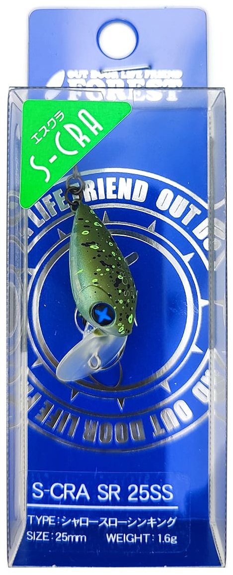 Воблер FOREST Forest S-CRA 25SS 1 шт 25 мм Ikeike Green купить,NaN