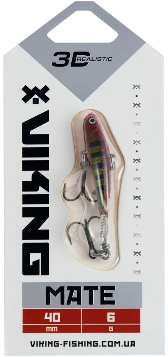 Балансир Viking Fishing Mate Ice Jig 40mm, 6g, Color 17 Brown Perch 1 шт купить,NaN