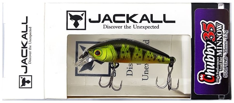 Воблер Jackall Jackall Chubby Minnow 35SP 35mm, 2.3g, Color Ghost G Perch 1 шт купить,NaN