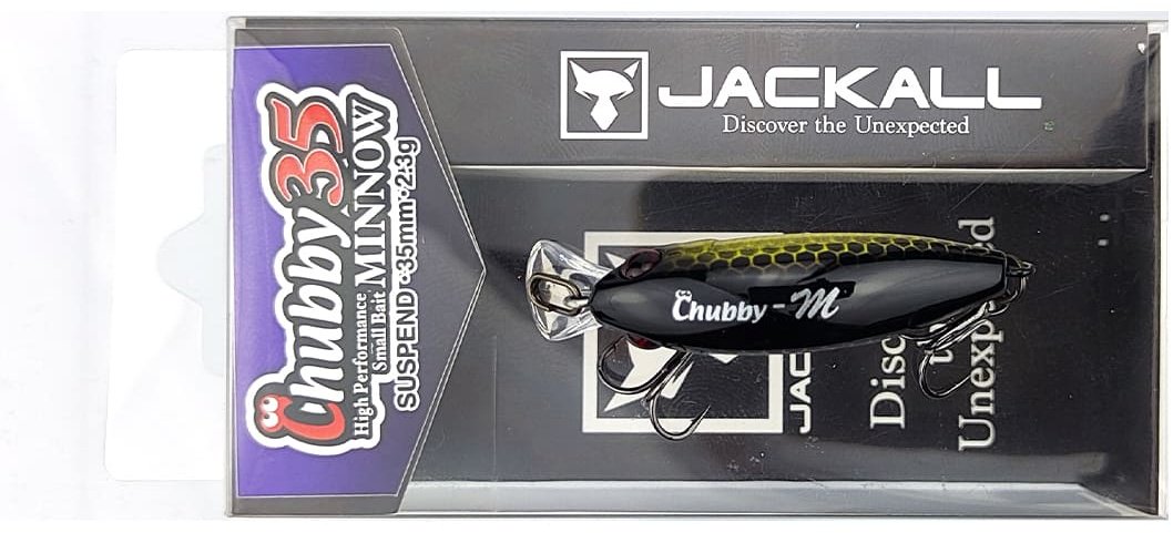Воблер Jackall Jackall Chubby Minnow 35SP 35mm, 2.3g, Color HL Gold & Black 1 шт купить,NaN
