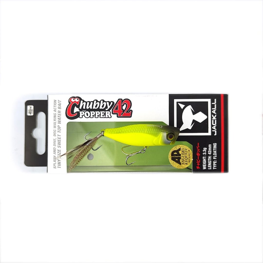 Воблер Jackall Jackall Chubby Popper 42F, 3.3g, Color Mat Lemon 1 шт купить,NaN
