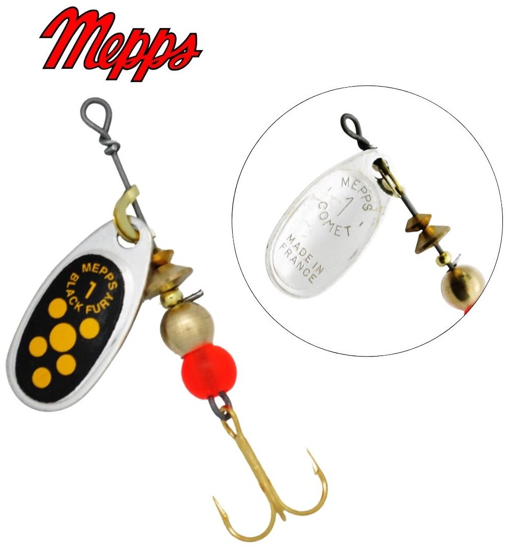 Блесна Mepps Black Fury Jaune №1# 3.5г. AG Silver 1 шт купить,NaN