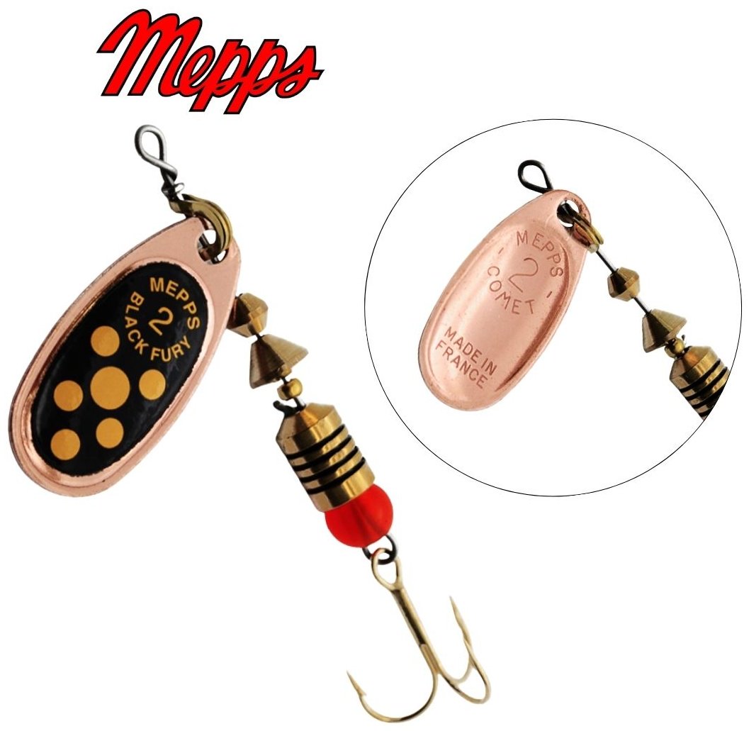 Блесна Mepps Black Fury Jaune №2# 4.5г. CU Copper 1 шт купить,NaN