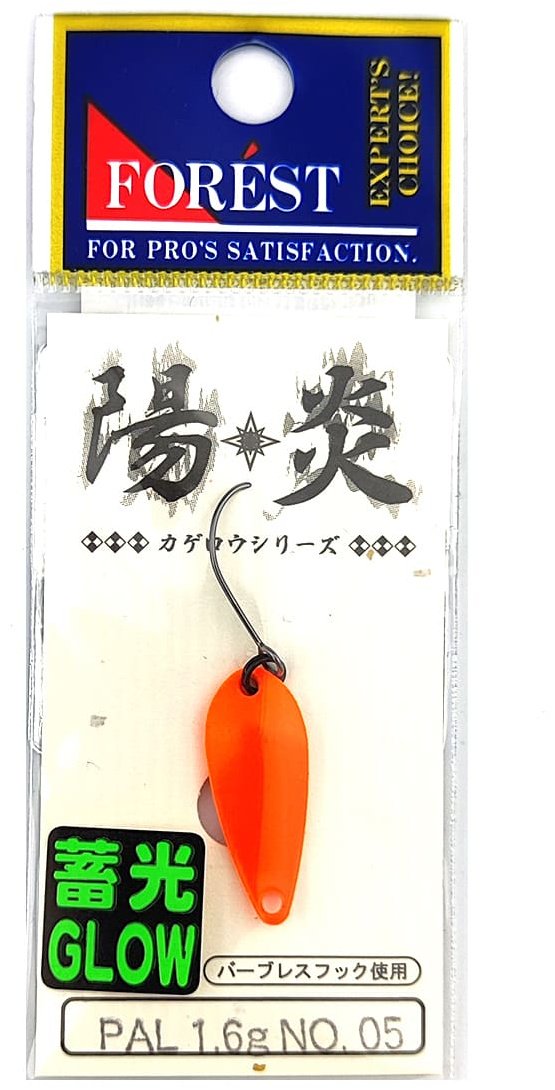 Блесна FOREST Forest Pal Kagerou series Glow 1.6g 1 шт 25 мм Fluorescence Orange Glow купить,NaN