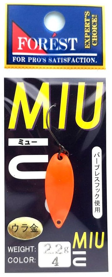 Блесна FOREST Miu Standart 1 шт 28 мм Fluorescent Orange Gold-back купить,NaN