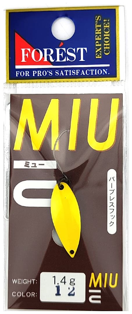 Блесна FOREST Forest Miu 1.4gr 1 шт 25 мм Second Yellow купить,NaN