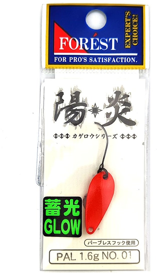 Блесна FOREST Forest Pal Kagerou series Glow 1.6g 1 шт 25 мм Red Glow купить,NaN