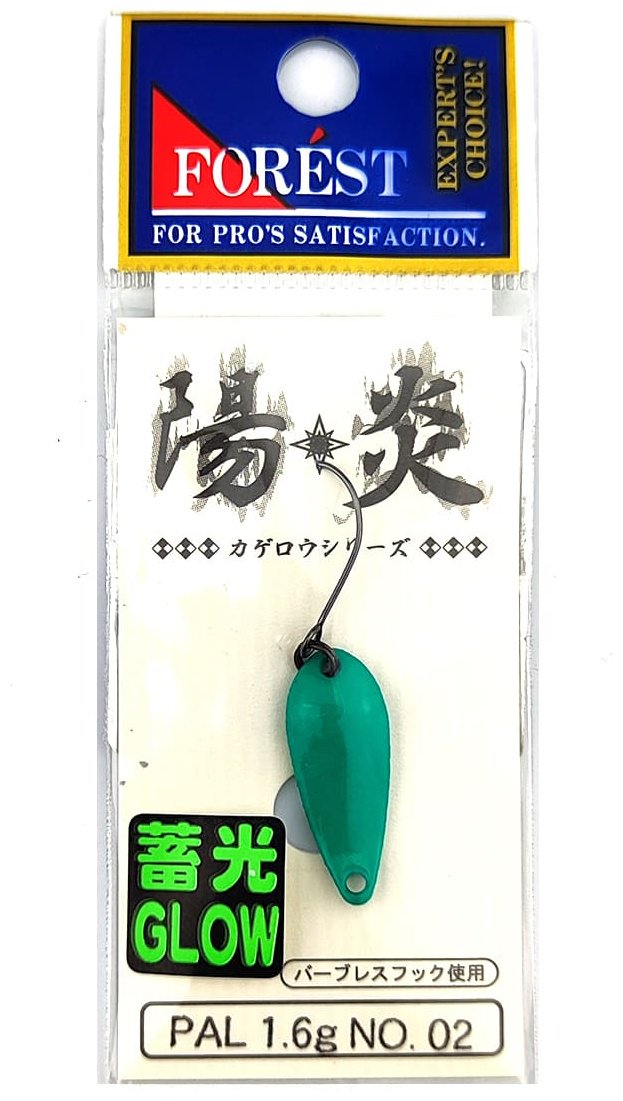 Блесна FOREST Forest Pal Kagerou series Glow 1.6g 1 шт 25 мм Green Glow купить,NaN