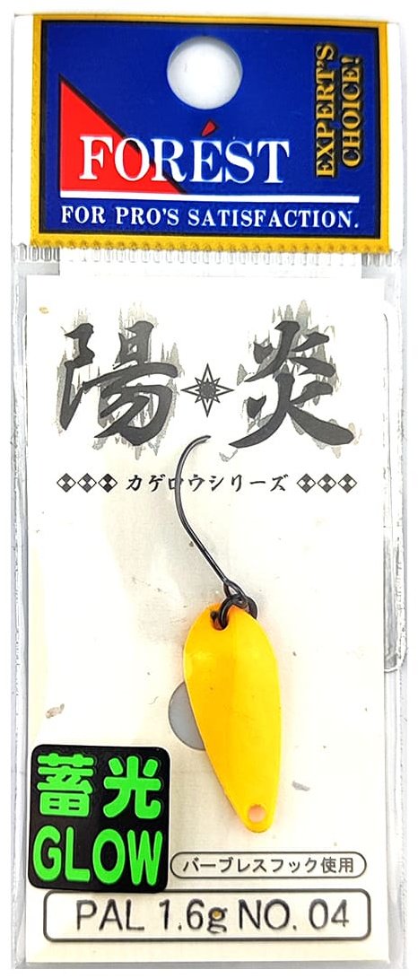 Блесна FOREST Forest Pal Kagerou series Glow 1.6g 1 шт 25 мм Fluorescence Mikan Glow купить,NaN
