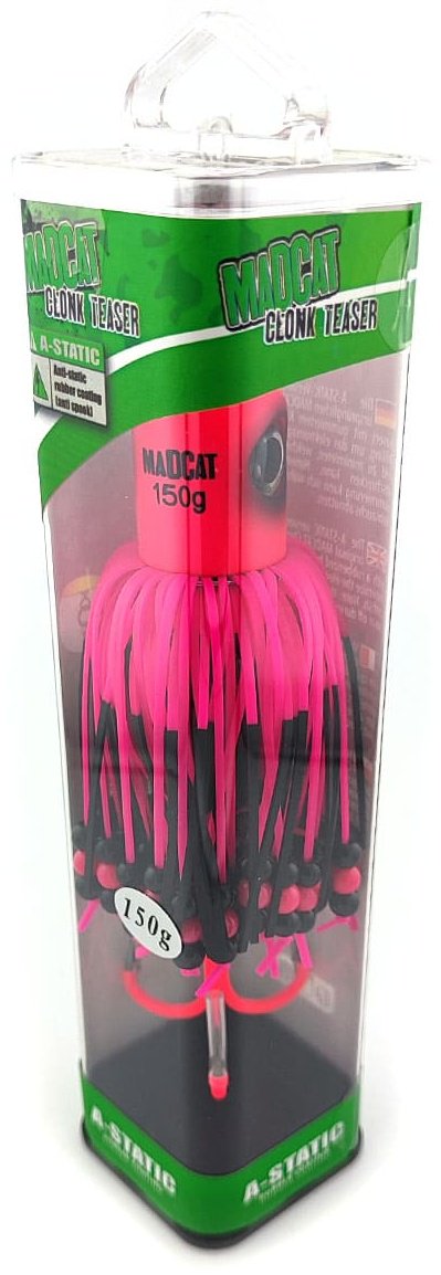 Мягкая приманка Madcat A-Static Clonk Teaser 150g, 16cm, 3/0, Fluo Pink UV 1 шт купить,NaN