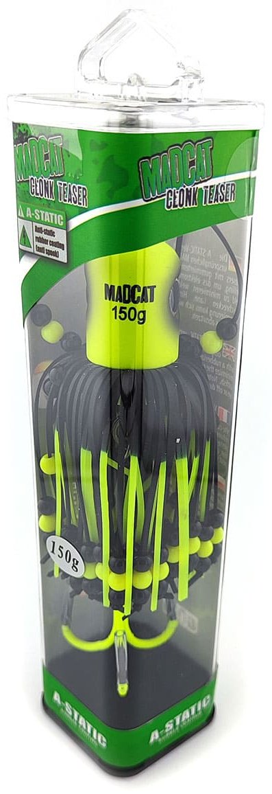 Мягкая приманка Madcat A-Static Clonk Teaser 150g, 16cm, 3/0, Fluo Yellow UV 1 шт купить,NaN