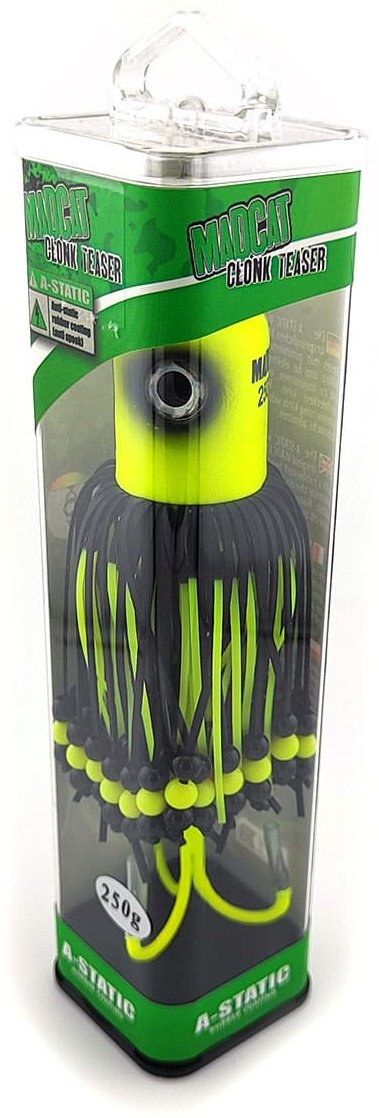 Мягкая приманка Madcat A-Static Clonk Teaser 250g, 16cm, 3/0, Fluorescent Yellow UV 1 шт купить,NaN