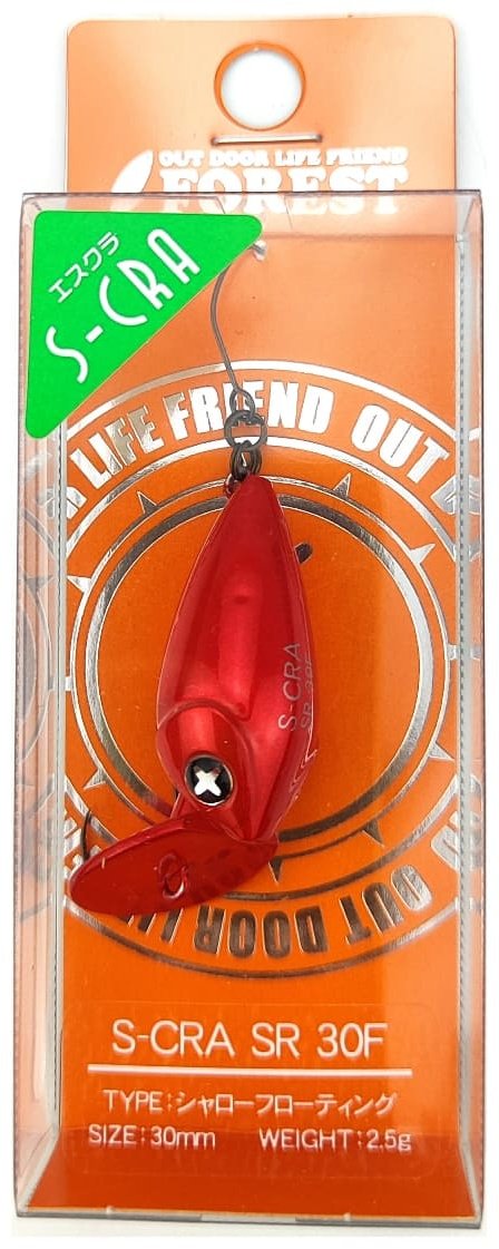 Воблер FOREST Forest S-CRA 30F 1 шт 30 мм Enamel Red купить,NaN