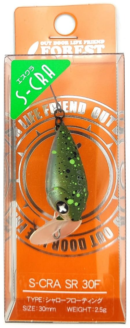 Воблер FOREST Forest S-CRA 30F 1 шт 30 мм Ikeike Green купить,NaN