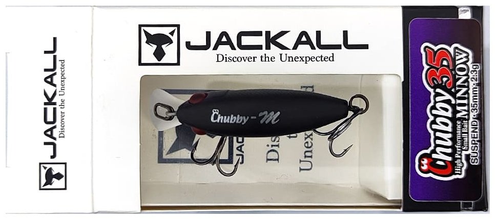 Воблер Jackall Jackall Chubby Minnow 35SP 35mm, 2.3g, Color Mat Black 1 шт купить,NaN
