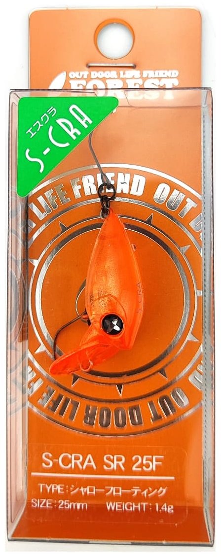Воблер FOREST Forest S-CRA 25F 1 шт 25 мм Phantom Orange купить,NaN