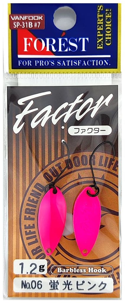 Блесна FOREST Forest Factor 1.2g 1 шт 23 мм Fluo Pink купить,NaN