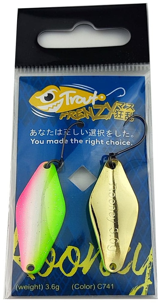 Блесна Trout Frenzy Trout Frenzy Rooney 3.6gr 1 шт 35 мм C741 купить,NaN