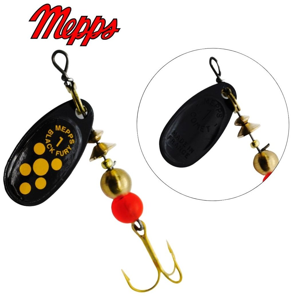 Блесна Mepps Black Fury Jaune №1# 3.5г. NR Black 1 шт купить,NaN