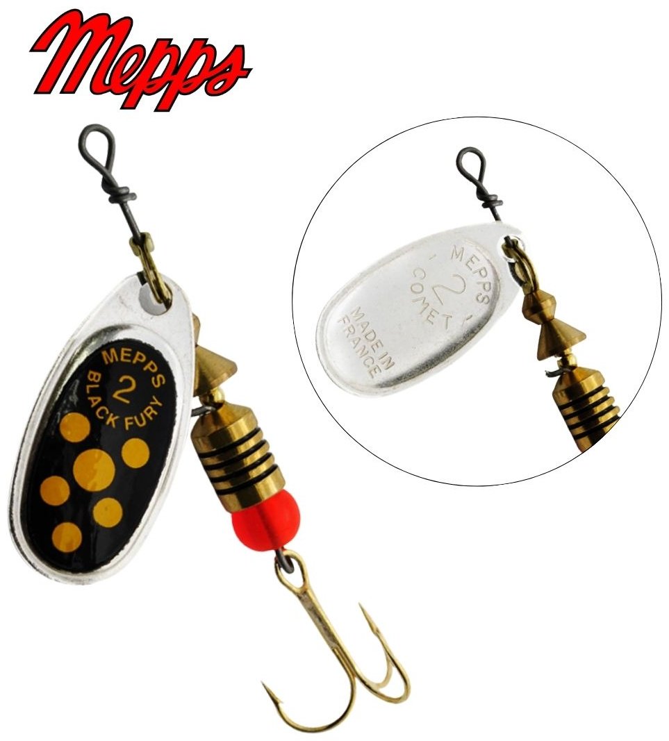 Блесна Mepps Black Fury Jaune №2# 4.5г. AG Silver 1 шт купить,NaN